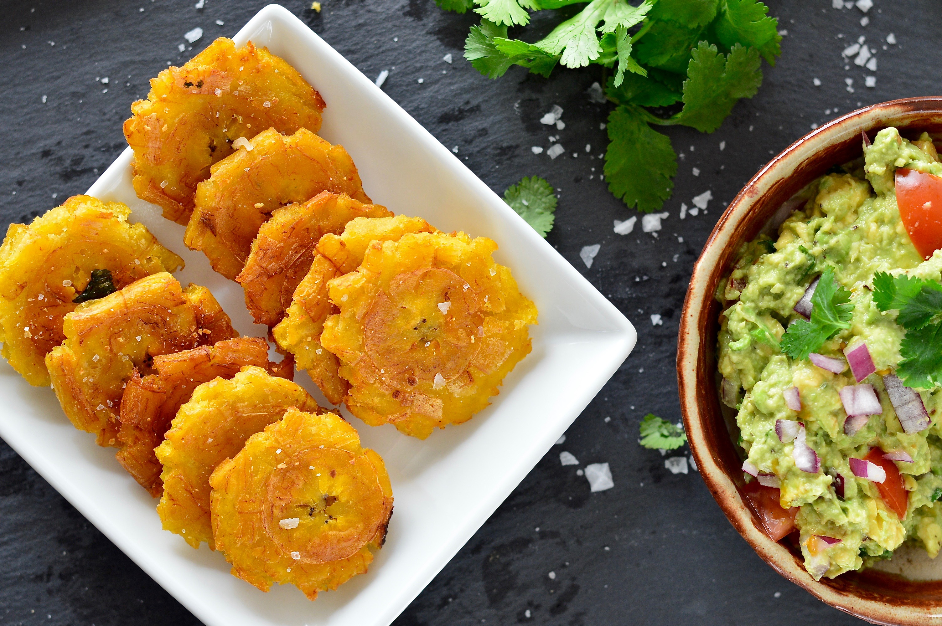 Tostones (Fried Green Plantains) - Dana Monsees Nutrition 