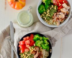 Pesto Broccoli, Avocado & Chicken Bowl with Ranch