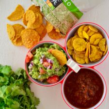 Chips, Guac and Salsa Spread